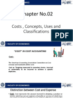 Chapter No.02: Costs, Concepts, Uses and Classifications