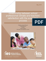 Relationship Between School Professional Climate and Teachers' Satisfaction With The Evaluation Process