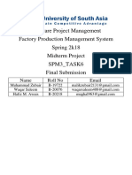 Software Project Management Factory Production Management System Spring 2k18 Midterm Project Spm3 - Task6 Final Submission