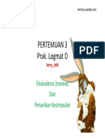 Materi 3 Review Ekuivalensi Dan Penarikan Kesimpulan G PDF