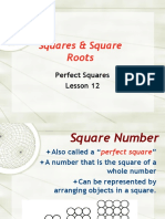 Perfect Squares & Square Roots - Lesson 12