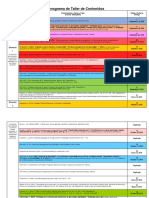 Cronograma de Taller de Contenidos 2018 - 2019