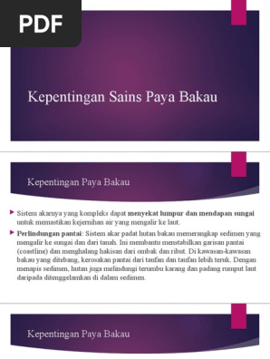 Kepentingan Paya Bakau Autosaved Pdf