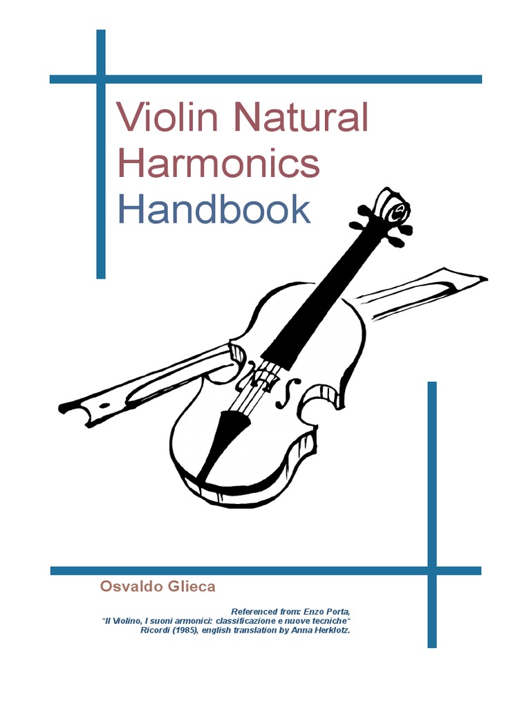 Violin Natural Harmonics Handbook PDF Violin Harmonic