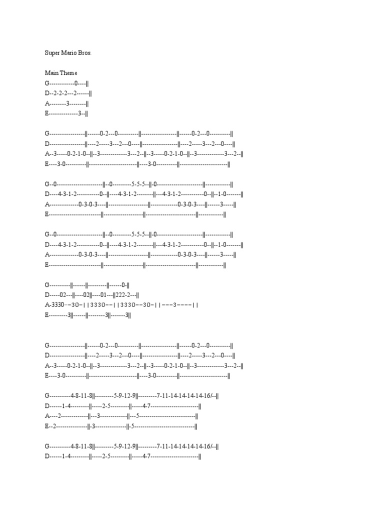 Bass Tabs PDF