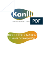 Kanlli Blogueros y Marcas Valor de La Opinion