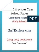 GATE Previous Year Solved Papers CS