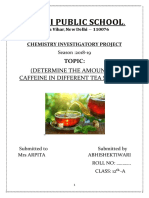 Chemistry Project ON Determine Caffine in Different Tea Samples