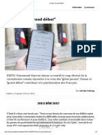 Le Divan Du "Grand Débat"