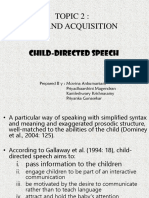 Child-Directed Speech Techniques