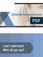 Importance of Listening Comprehension for Language Learners