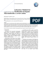 Contemporary Laboratory Methods for Separation and Purification of Organic Macro Molecules a Review Article