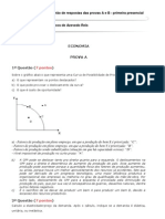 Padrão de respostas das provas A e B