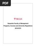 Desautels Faculty Management Undergraduate 2018-2019