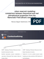 Hydrocarbon Reservoir Modeling Comparison Between Theoretical and Real Petrophysical Properties From The Namorado Field (Brazil) Case Study