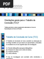 Orientações de TCC para o Curso de Ensino de Filosofia UFPEL