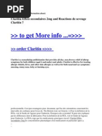 Claritin Effets Secondaires 2mg and Reactions de Sevrage Claritin