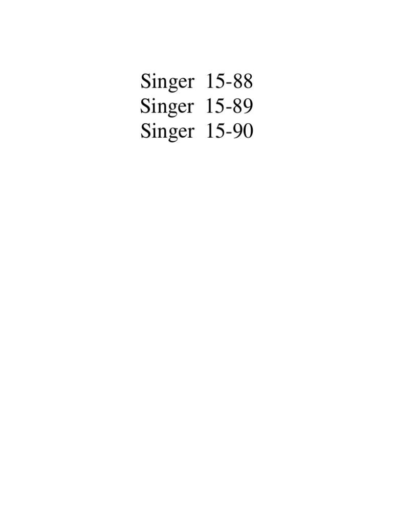Singer 15 88 Users Manual 211866 PDF PDF