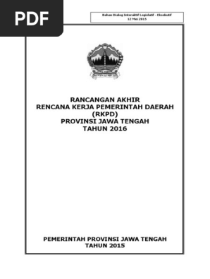 01 Rancangan Akhir Rkpd Prov Jateng 2016