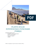 Planta Solar Fotovoltaica Yunchará