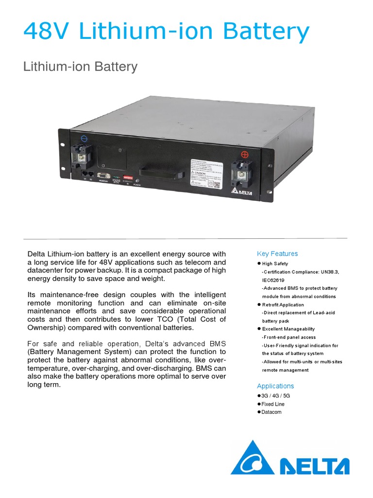 Fact sheet_48V Lithiumion Battery_en_rev02 Lithium Ion Battery