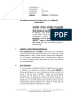 Demanda de Desalojo Por Ocupante Precario 5 - Gerardo Sergio Chombo Valladares y Edmunda Rene Jim