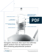 Estrogenic Chemicals Often Leach From BPA-free Plastic Products That Are Replacements For BPA-containing Polycarbonate Products