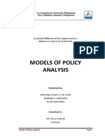 Models of Policy Analysis