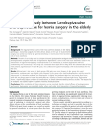 Comparative Study Between Levobupivacaine and Bupivacaine For Hernia Surgery in The Elderly