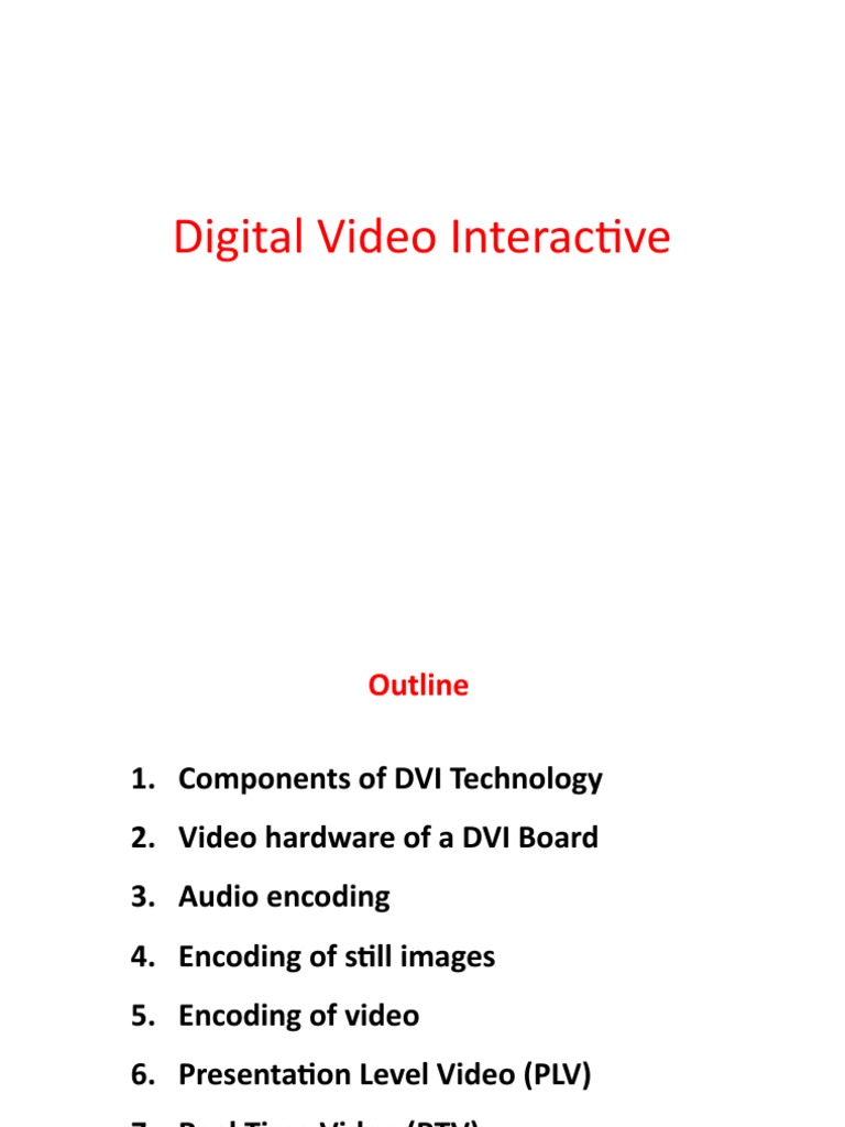 DVI Tech: Video & Audio Encoding | PDF | Teaching Methods & Materials ...
