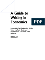 Guide Writing Economics