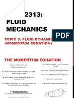 CIVE 2313 - Topic 5 (Momentum Equation) PDF