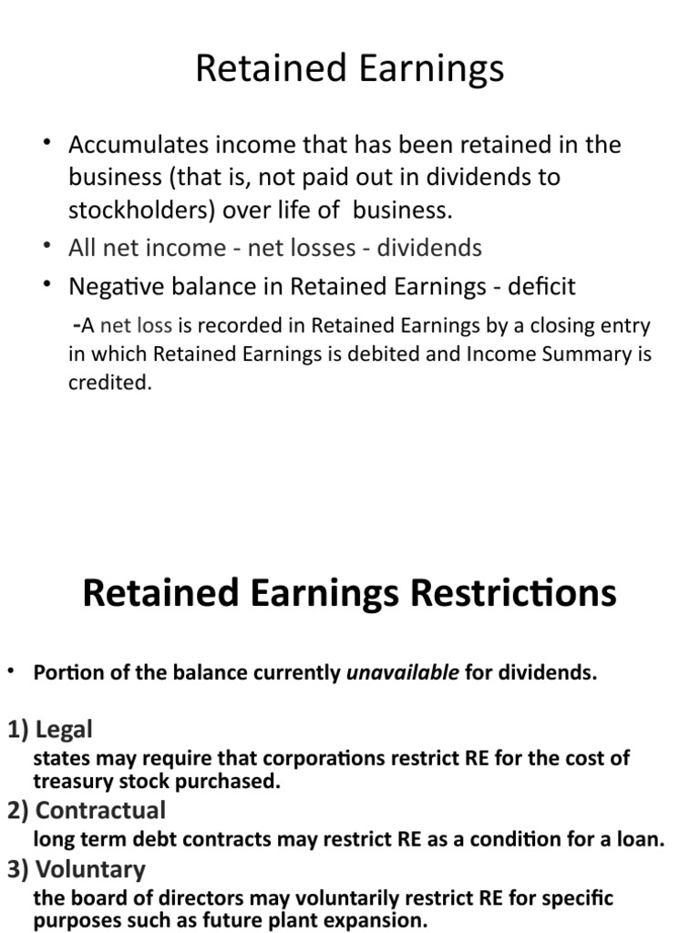 Retained Earnings | PDF | Corporations | Retained Earnings