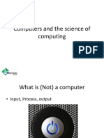 Computers and The Science of Computing