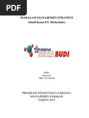 288340748 Makalah Manajemen Strategi Studi Kasus Pt Biofarindo Docx