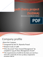 Magadh Dairy Project (Sudha) : Financial Analysis of Comfed Presented by Shambhu Nath FMR-2022 PGDFM