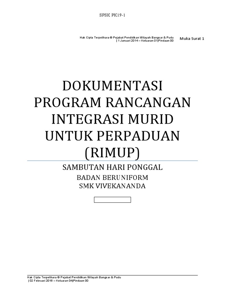 Dokumentasi RIMUP 2018 | PDF
