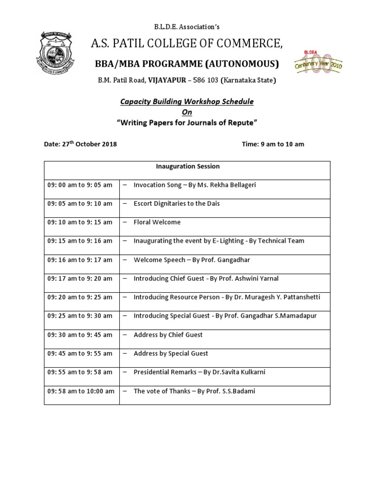 Inaugural Session Pdf