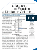 An Investigation of Premature Flooding in A Distillation Column
