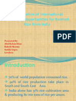 International Marketing Opportunities For Basmati Rice