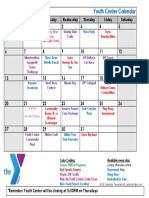 Andover Youth Center Calendar