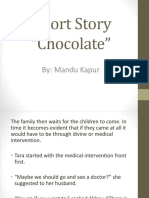 Short Story "Chocolate": By: Mandu Kapur