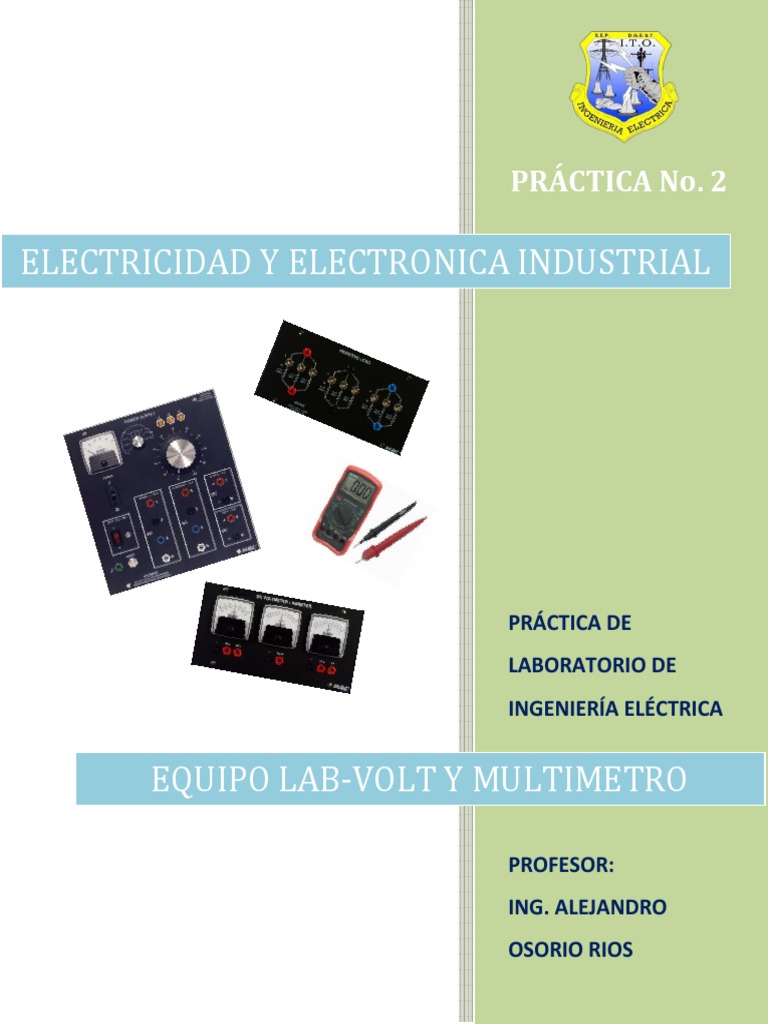 Practica No. 2 Uso de Equipo LabVolt y Multimetro PDF Enchufes y tomas de corriente alterna