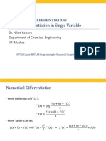 Numerical Differentiation Lec. 3.1: Differentiation in Single Variable