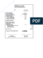 ROL de PAGOS Sin Decimo Mensualizado 2019 ECUADOR