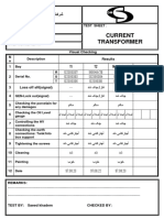 Current Transformer: Visual Checking N o Results 1