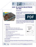 Catálogo Hipotronics OC60D. Español PDF