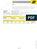 Arcaloy 308L-15 Fact Sheet (Covered Stick Electrodes for SMAW)