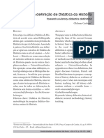 CARDOSO, Oldimar. Para uma definição de Didática da História