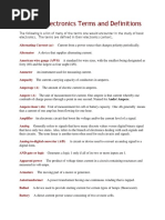 Basic Electronics Terms and Definitions